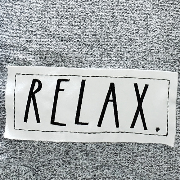 Rae Dunn RELAX Knit Sherpa Throw Black White Gray - Picture 5 of 5